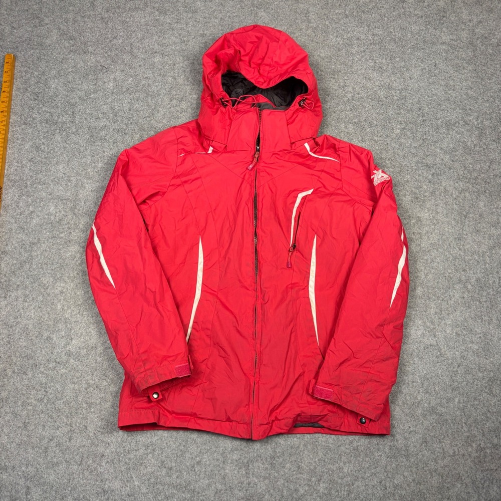 ZeroXposur Womens Red Hooded Ski Jacket Size Small Full Zip Winter Coat